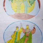 نقاشی با موضوع عید غدیر کاری از محدثه حسینی ۱۲ ساله از مشهد نقاشی با موضوع عید غدیر کاری از محدثه حسینی 12 ساله از مشهد